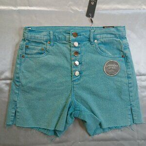 Tractr Raw Edge High Rise Denim Shorts - 2/26W